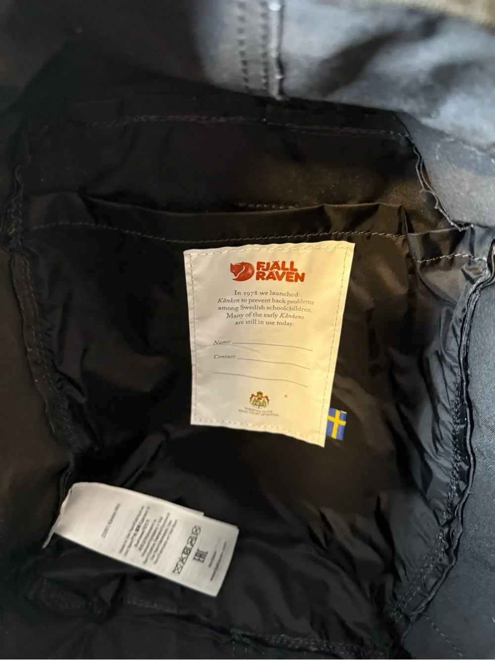 Fjällräven Kånken Mini Backpack Black Classic Travel School Bag